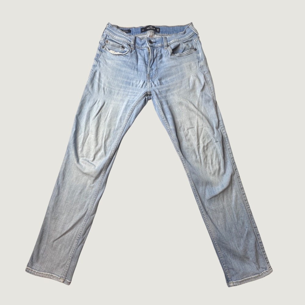 Hollister Jeans‎ Mens 32x30 (28x28) Light Wash Skinny Fit Advanced Stretch Denim